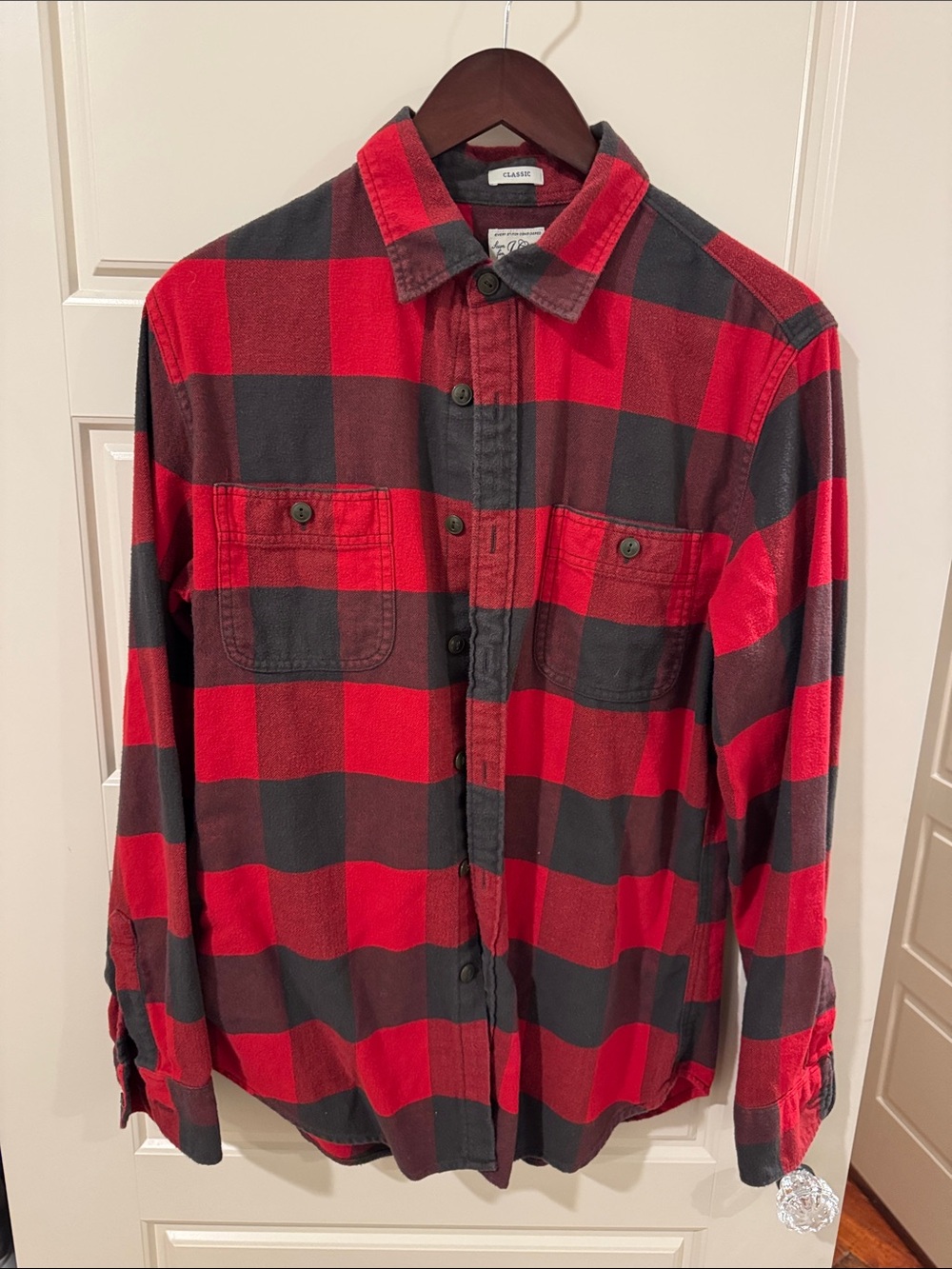 J. Crew Red and Black Buffalo Plaid Button-Down Shirt